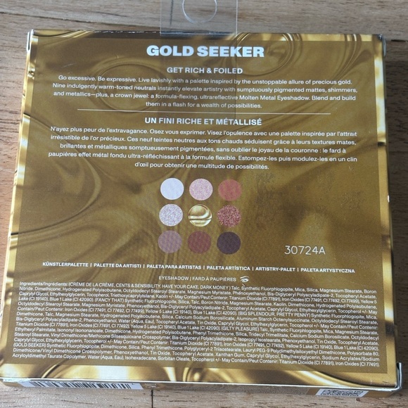 NIB Morphe Rich & Foiled Gold Seeker 9-pan Artistry Eyeshadow Palette SOLD OUT - Picture 8 of 10